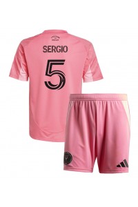 Inter Miami Sergio Busquets #5 Babyklær Hjemme Fotballdrakt til barn 2025-26 Korte ermer (+ Korte bukser)